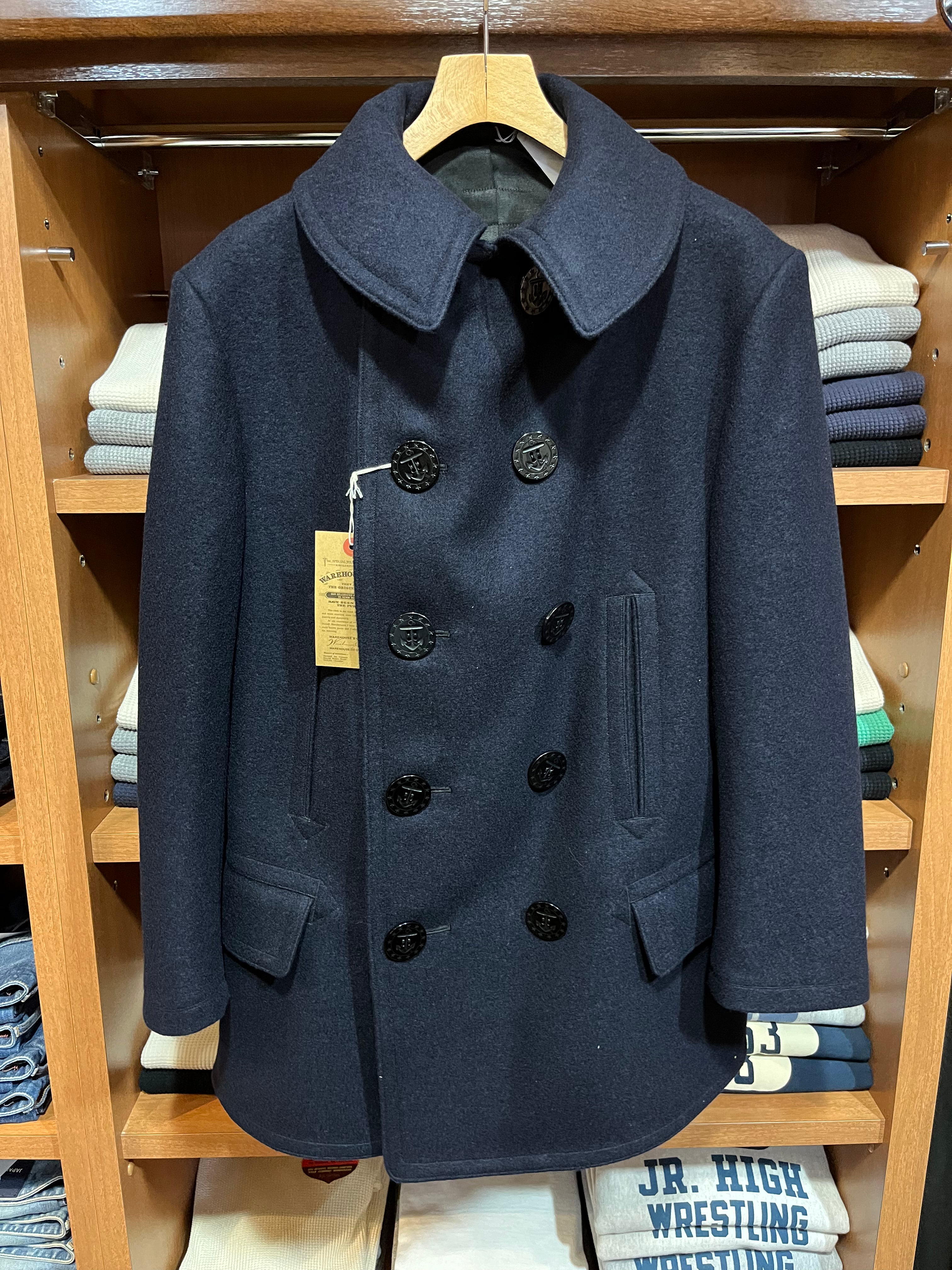 WAREHOUSE Lot2205 WWI STYLE 1929's US NAVY 13STARS PEA COAT – THING
