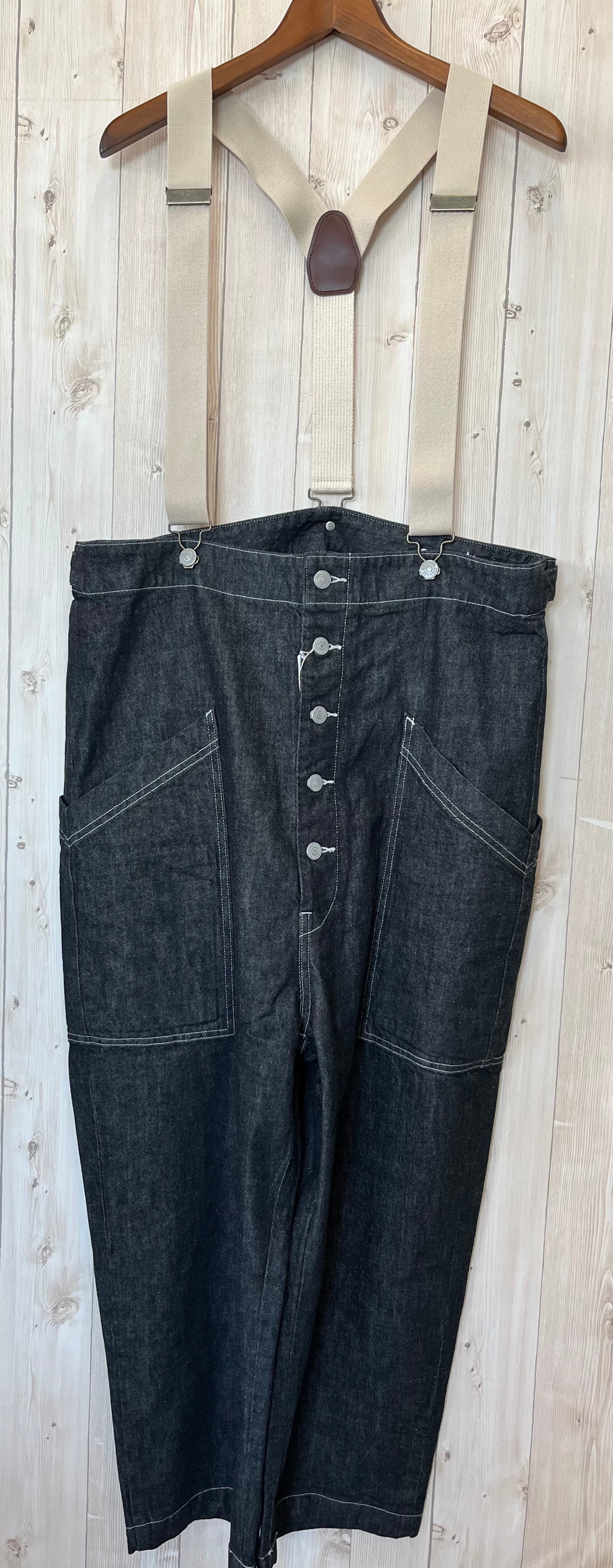 美品⭐︎HARVESTY サスペンダーガーデンデニム パンツ SUSPENDER GARDEN PANTS DENIM デニム サスペンダーガーデンパンツ