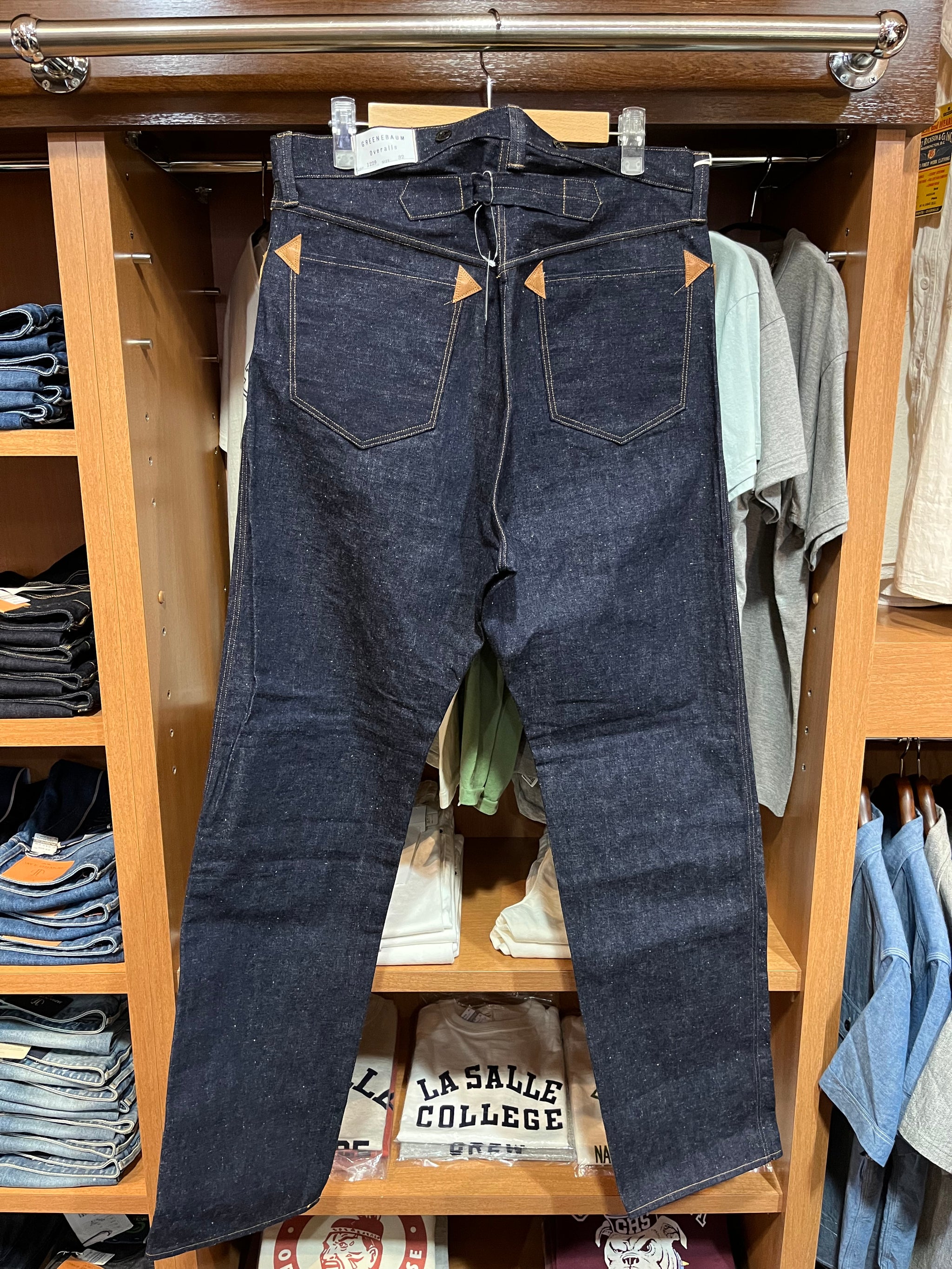 WAREHOUSE GREENEBAUM OVERALLS Lot 1229 1900 4POCKET HEAVY LEATHER