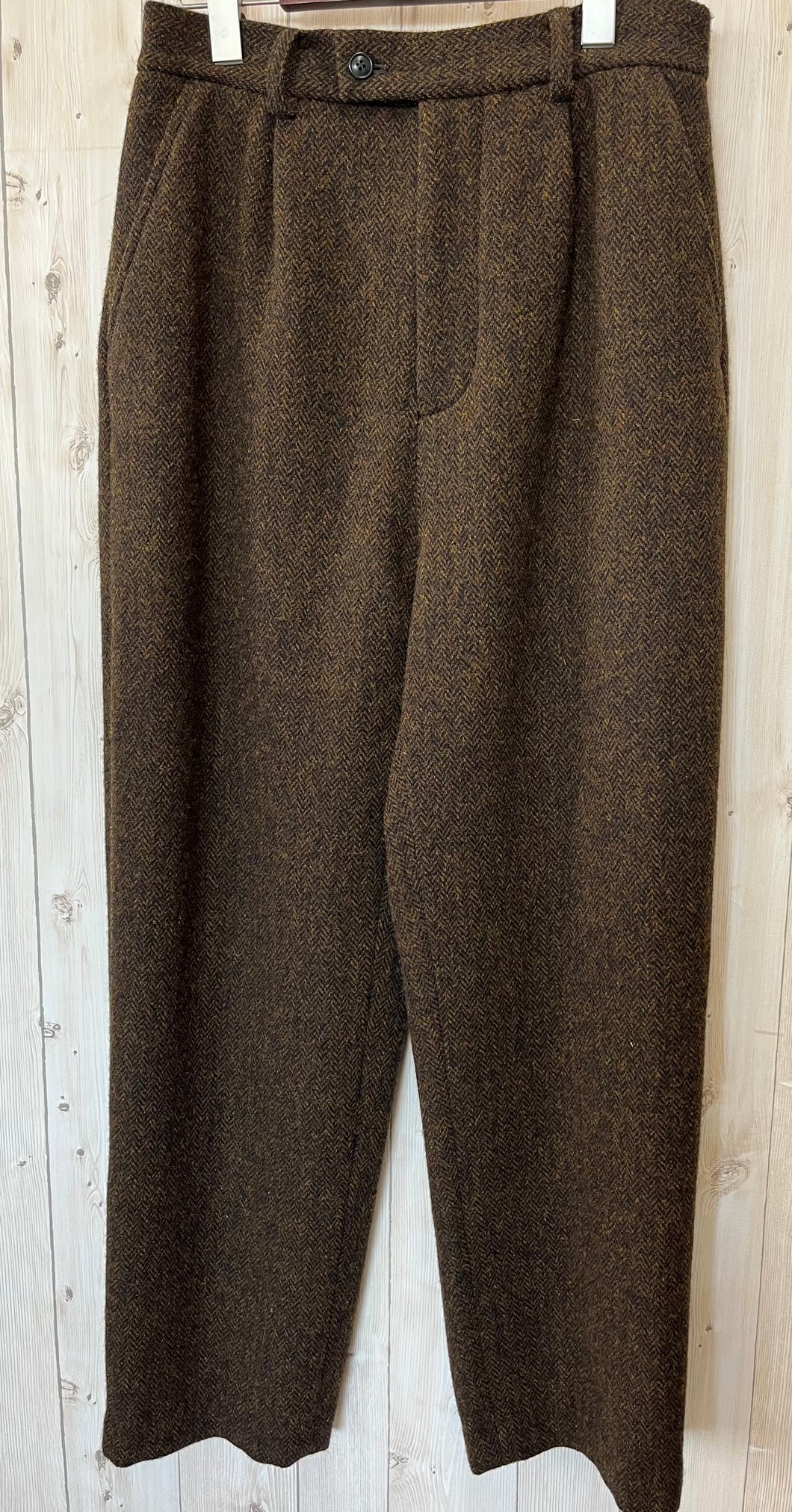 A PIECE OF LIBRARY ウールヘリンボンモードパンツ