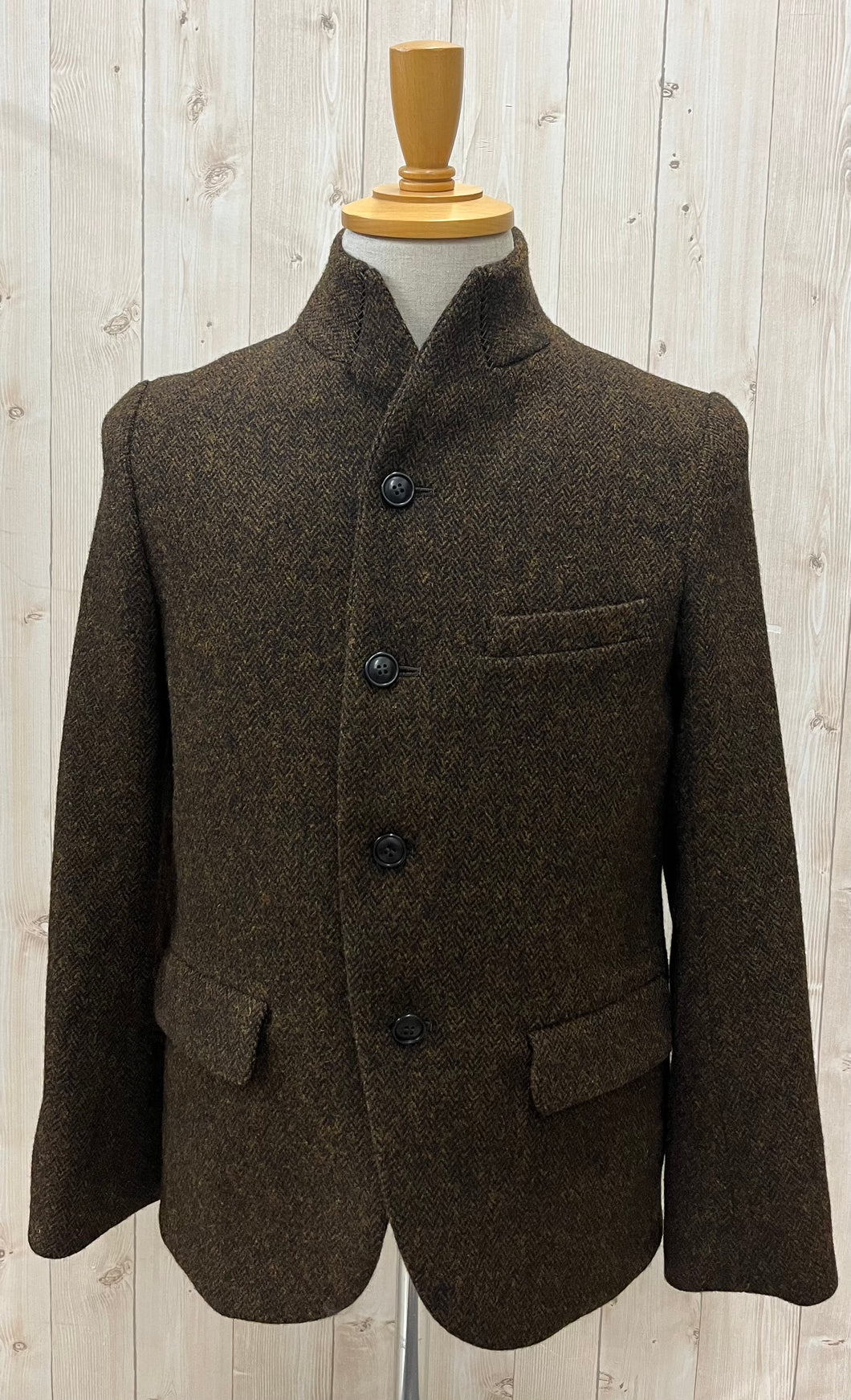 A PIECE OF LIBRARY ウールヘリンボンハリスジャケット