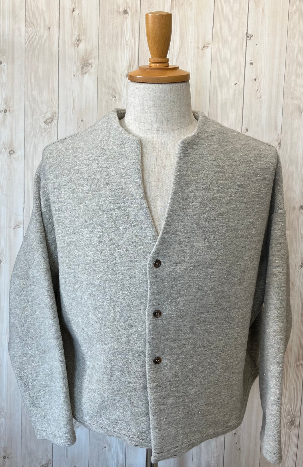 LE MELANGE コクーンシルエットデザインカーデ